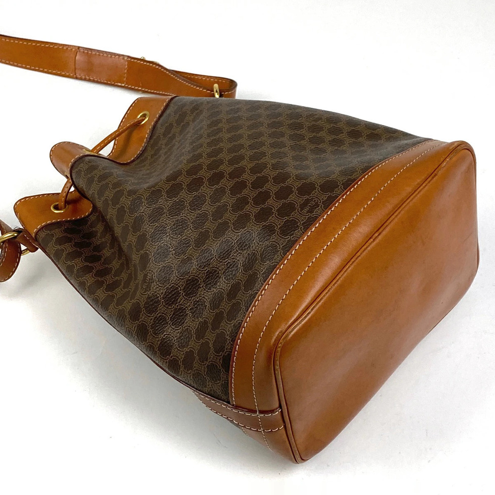 Celine Macadam shoulder bag drawstring canvas brown - Picture 2 of 7